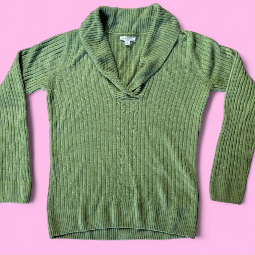 G.H. Bass & Co. Olive Cowl Neck Sweater
